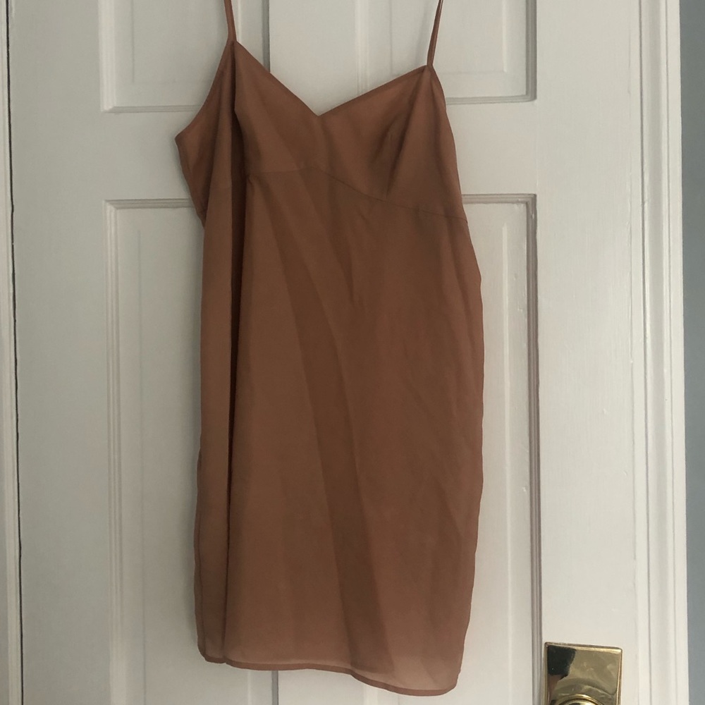 super simple tan dress